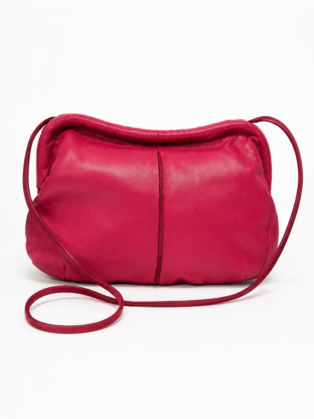 Vintage EMPRESS Leather Dark Pink Shoulder Crossbody Bag